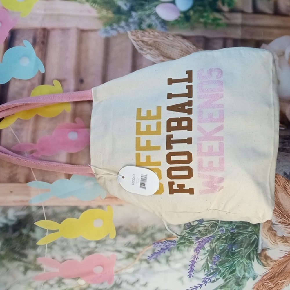 👜 🏈 Eccolo Coffee Football Weekends Tote Bag